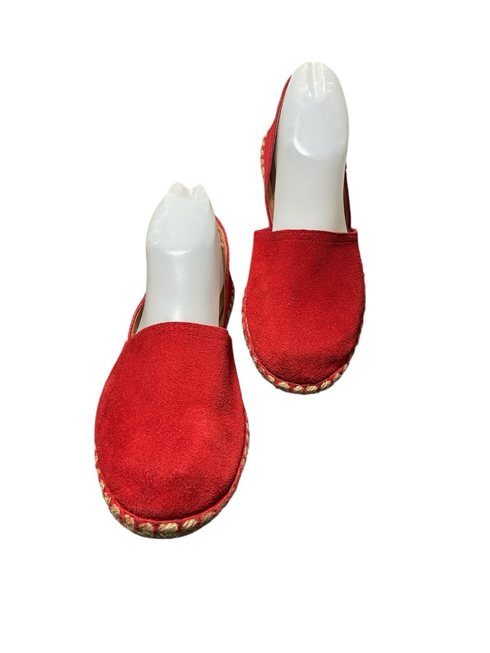 Verbenas Carmen Red Suede Espadrille Flats EU-38, USA 7.5/8